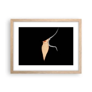 Plakat i ramme af lyst egetræ - Elegance og stil - 40x30 cm