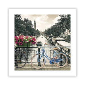 Plakat - Farverne i Amsterdams gader - 40x40 cm