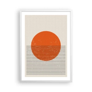 Plakat i hvid ramme - Altid solen - 50x70 cm