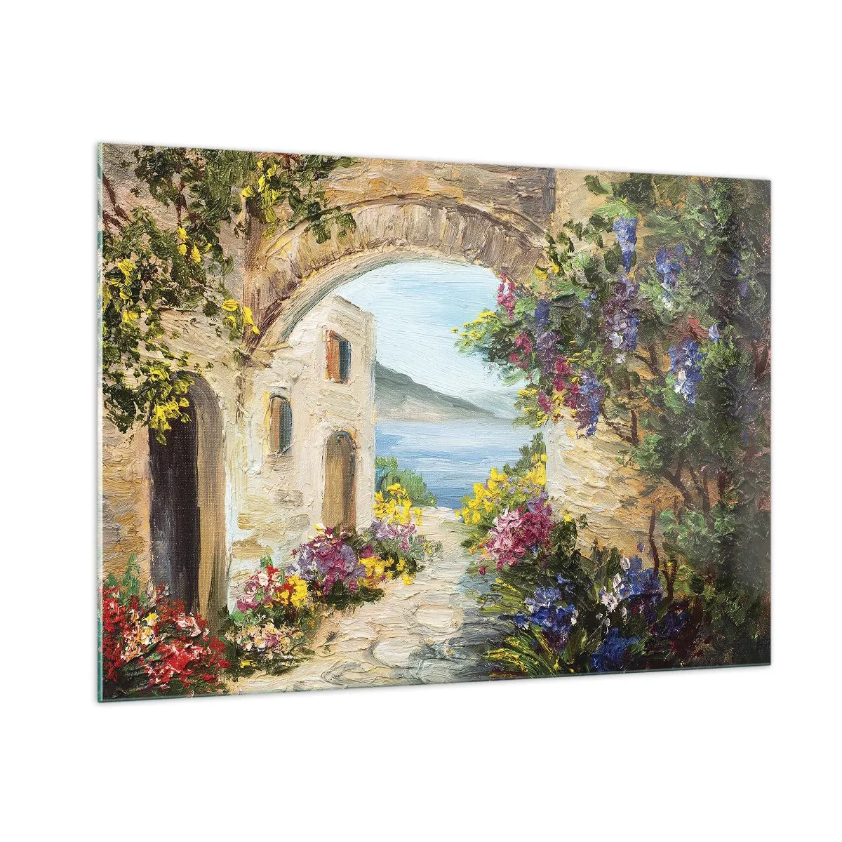 Billede på glas - Charmen af kystlandskabet - 100x70 cm