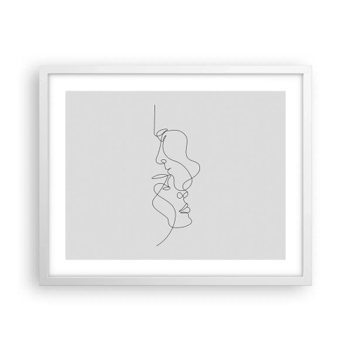 Plakat i hvid ramme - Gløderne af glubende begær - 50x40 cm