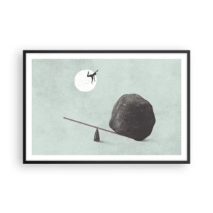 Plakat i sort ramme - En drøm går i opfyldelse - 91x61 cm