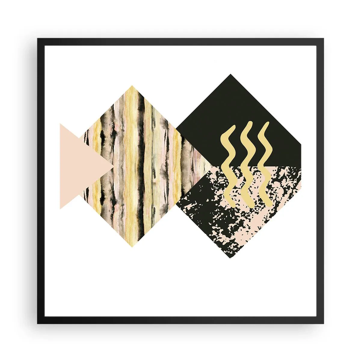 Plakat i sort ramme - Ikke så simpelt - 60x60 cm