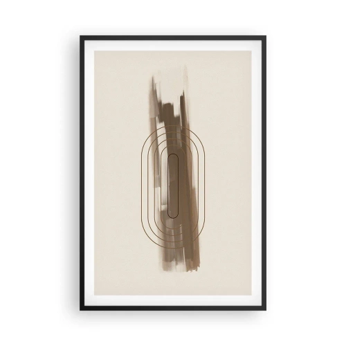 Plakat i sort ramme - Et pust af gråvejr - 61x91 cm