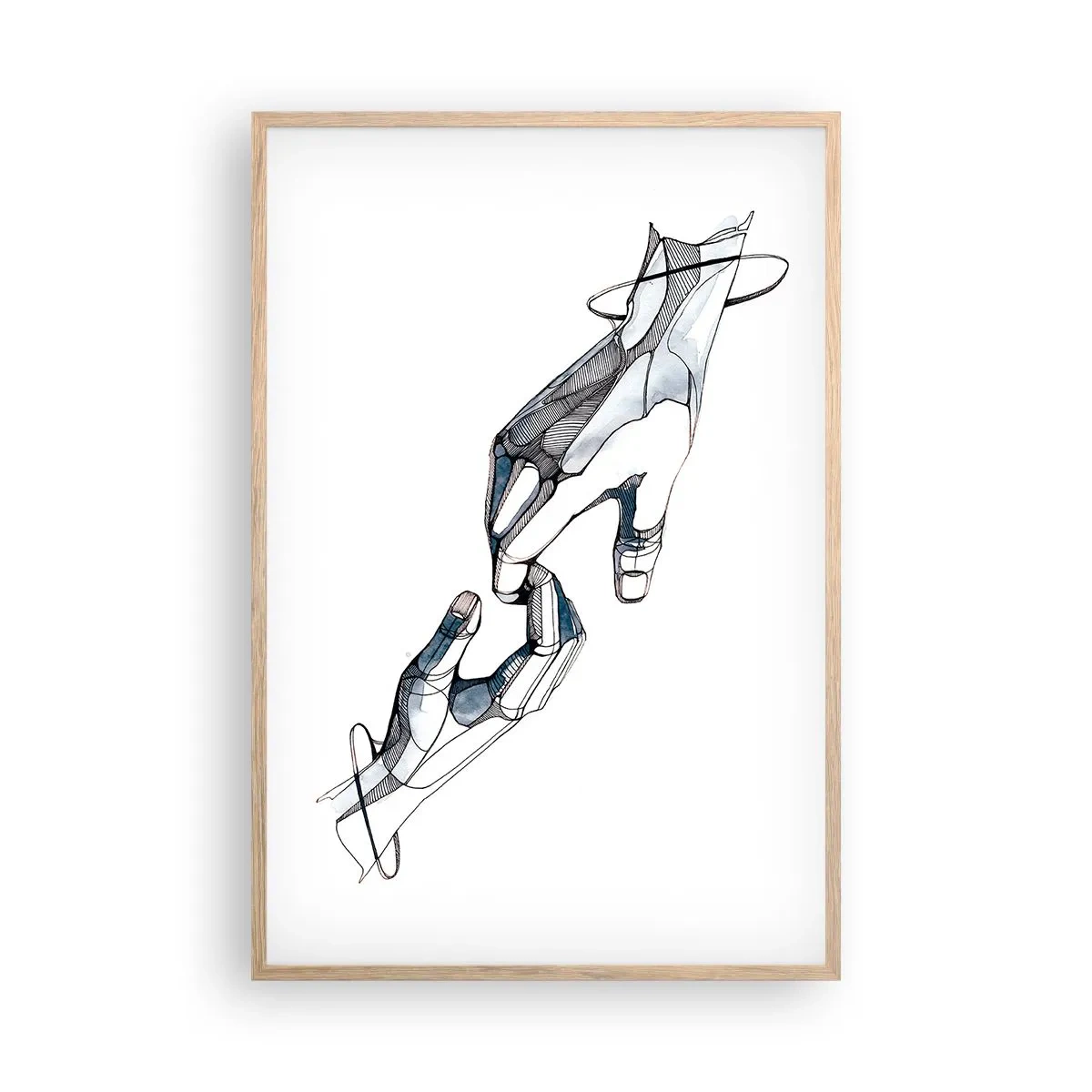 Plakat i ramme af lyst egetræ - En god gestus - 61x91 cm