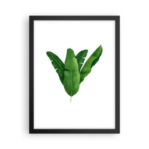 Plakat i sort ramme - Grøn symmetri - 30x40 cm