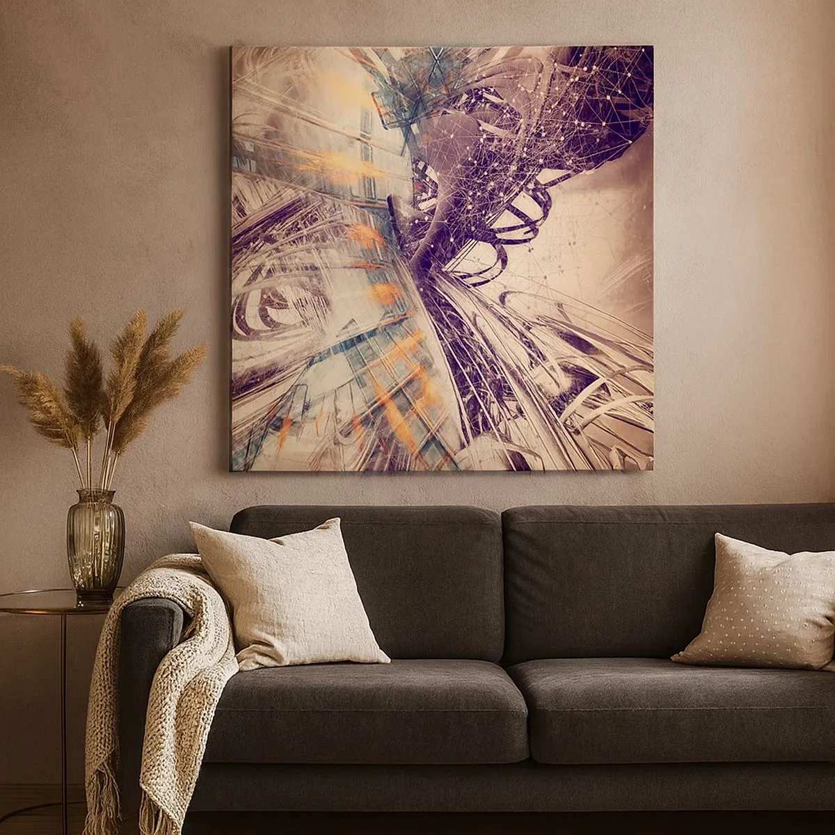 Lærredstryk - Billede på lærred - I stor hast - 30x30 cm