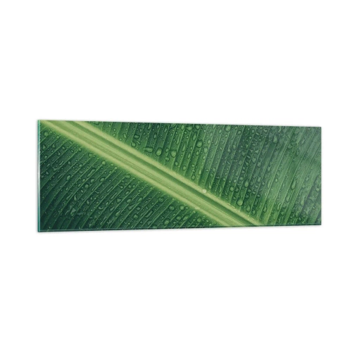 Billede på glas - Grøn struktur - 90x30 cm