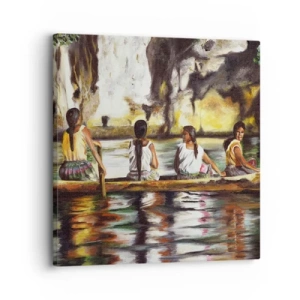 Lærredstryk - Billede på lærred - I et polynesisk paradis - 30x30 cm