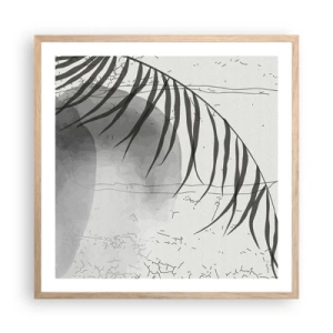 Plakat i ramme af lyst egetræ - Den subtile eksotisme i naturen - 60x60 cm