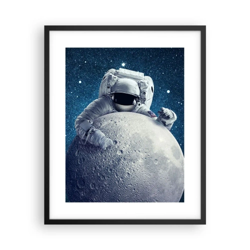 Plakat i sort ramme - Kosmisk spøgefugl - 40x50 cm