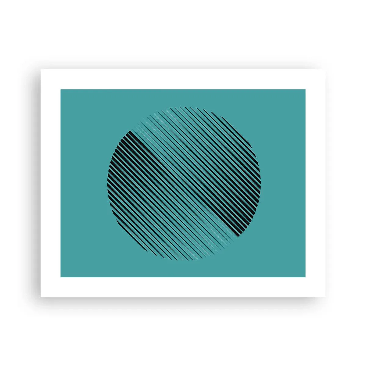 Plakat - Cirklen - en geometrisk variation - 50x40 cm