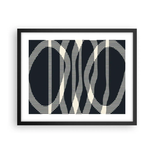 Plakat i sort ramme - Forsøg på at bryde igennem mørket - 50x40 cm