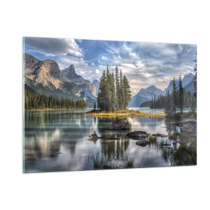 Billede på glas - Over store og klare vande… - 120x80 cm