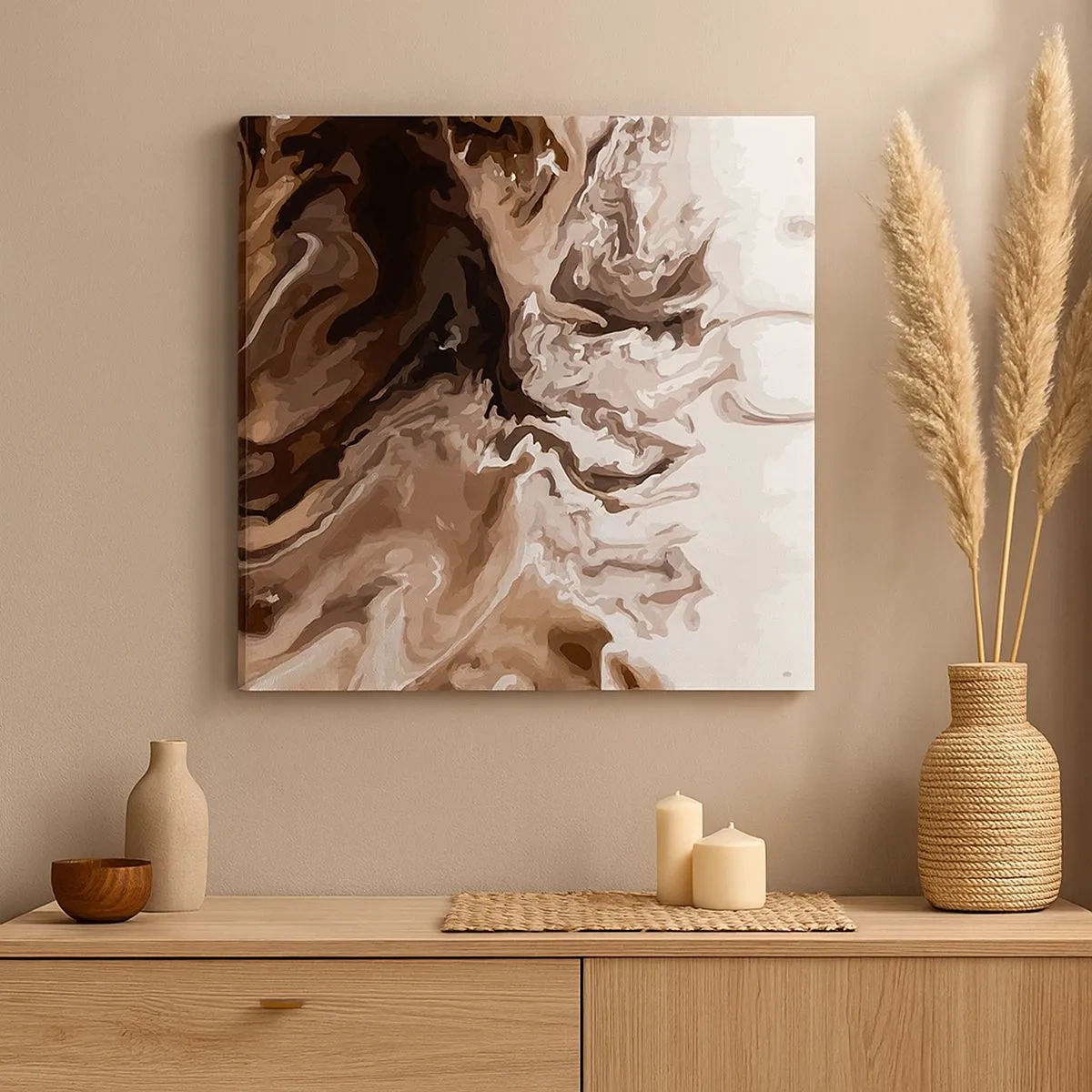 Lærredstryk - Billede på lærred - Farvekontrast - 30x30 cm