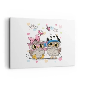 Lærredstryk - Billede på lærred - Lad os elske hinanden! - 120x80 cm