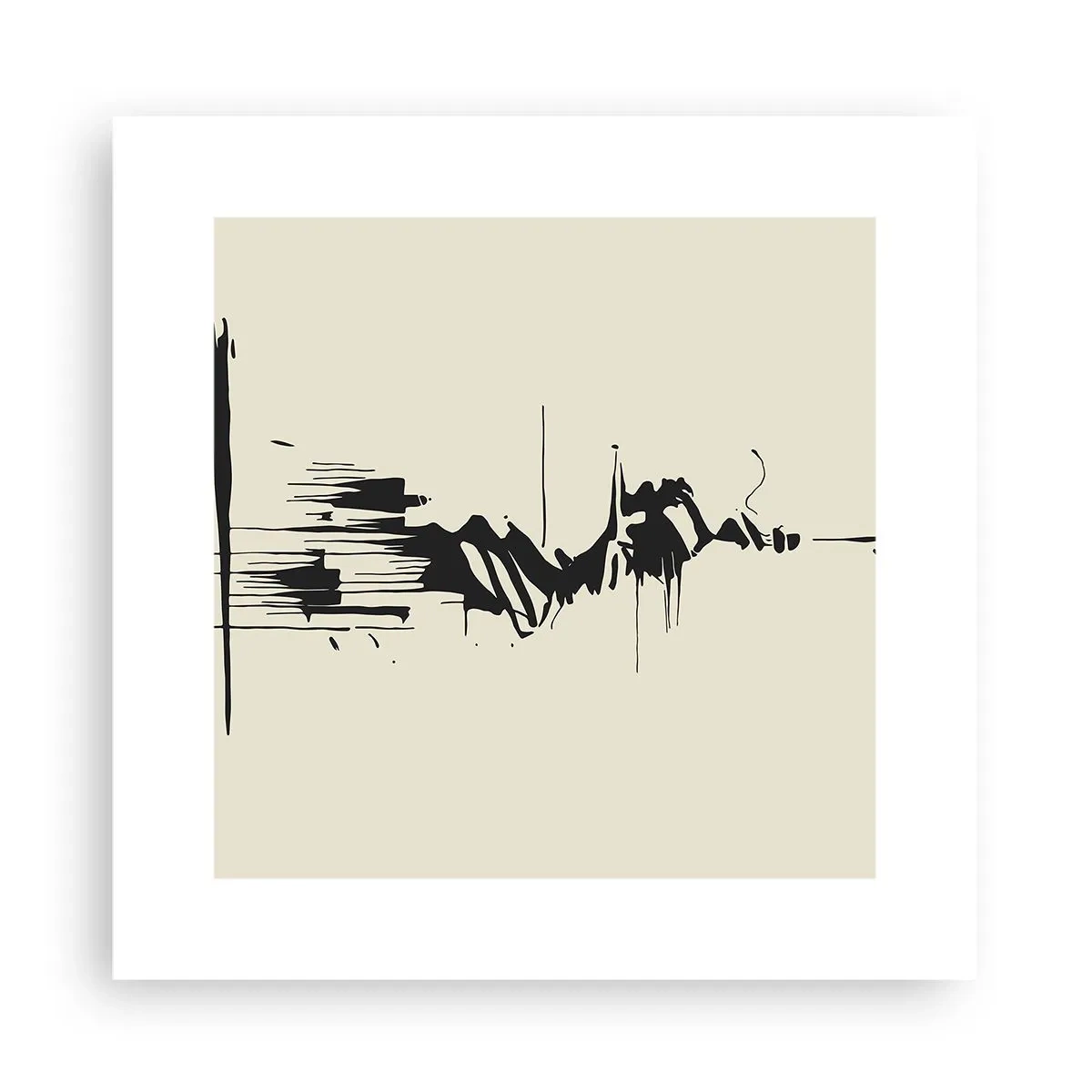 Plakat - Skyndsom abstraktion - 30x30 cm
