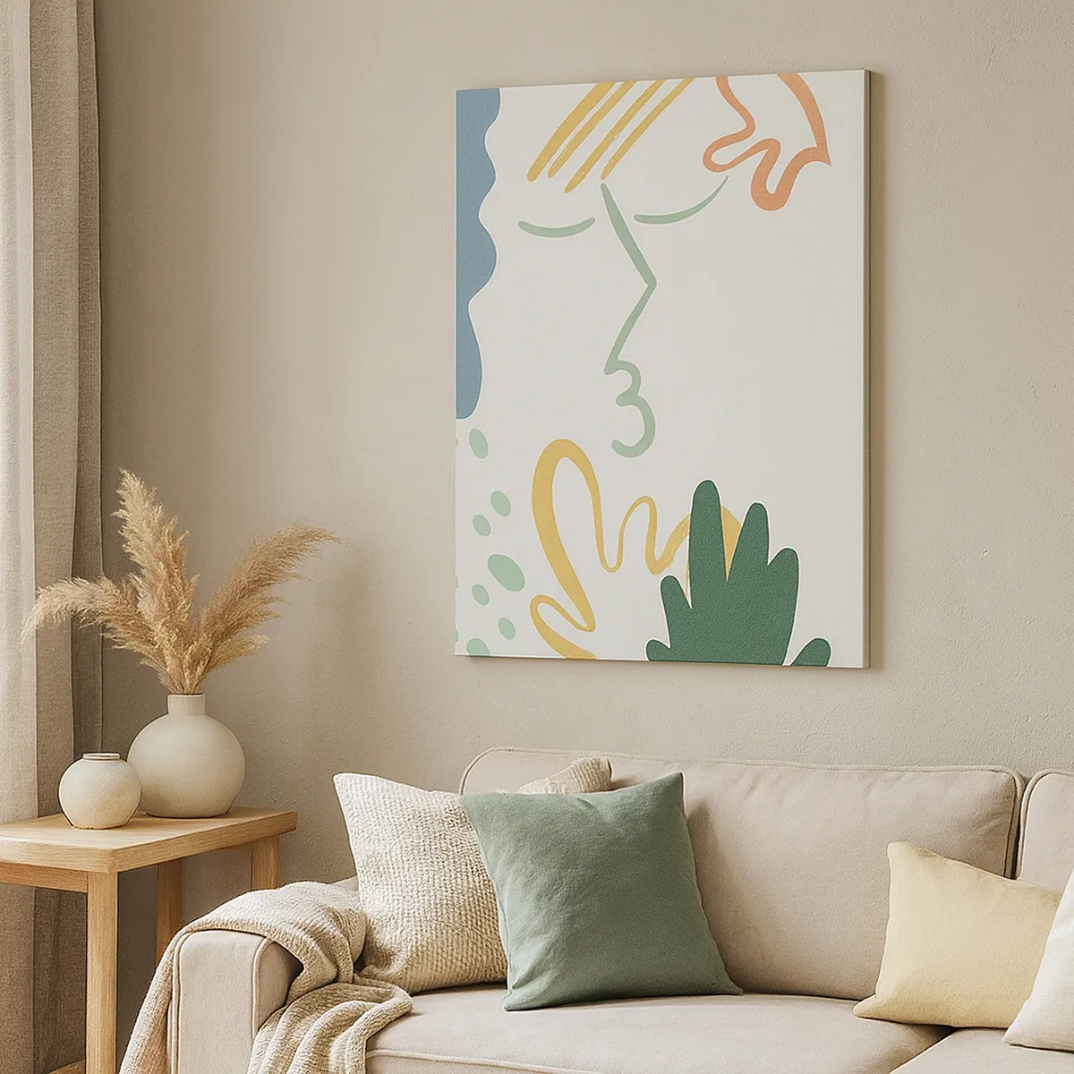 Lærredstryk - Billede på lærred - Et kys af blomster - 50x70 cm