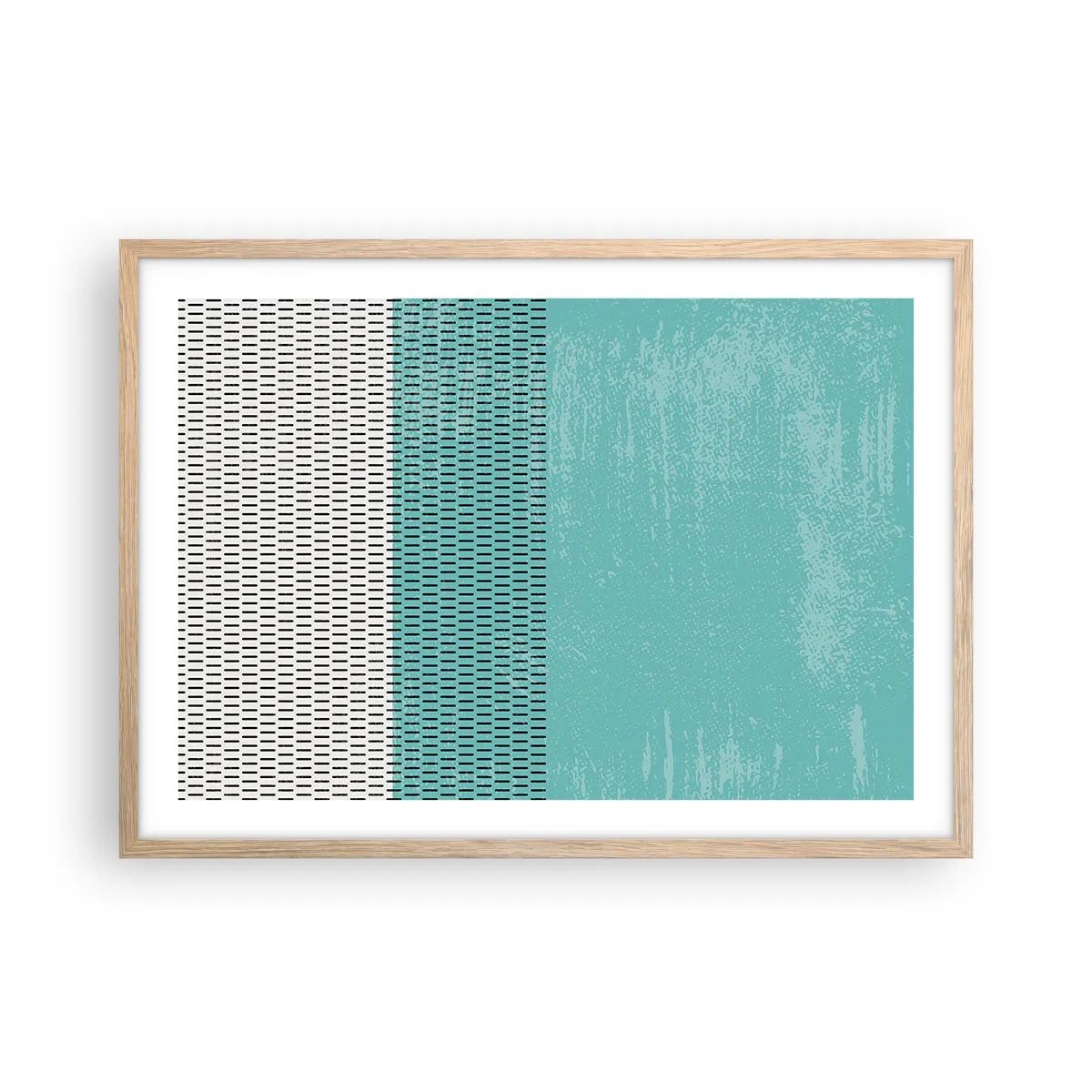 Plakat i ramme af lyst egetræ - Balanceret sammensætning - 70x50 cm