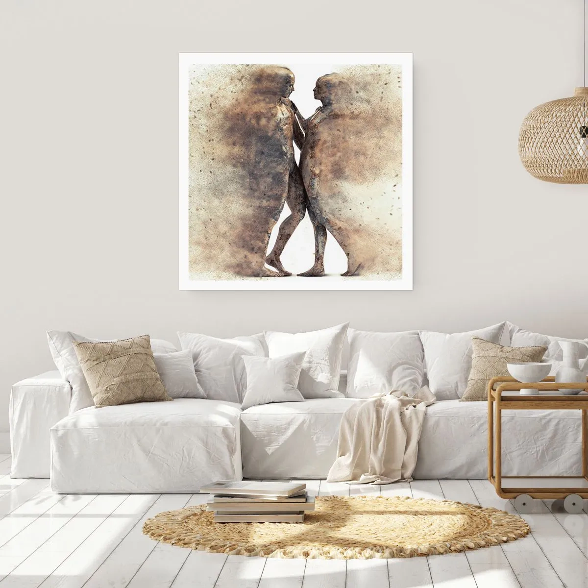 Plakat - Fra støv steg de til kærlighed - 40x40 cm