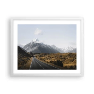 Plakat i hvid ramme - Vejen til hjerte - 50x40 cm