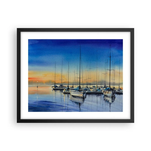 Plakat i sort ramme - Slutningen på en god dag - 50x40 cm