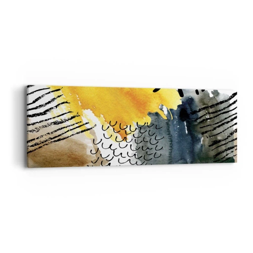 Lærredstryk - Billede på lærred - Et møde mellem elementerne - 90x30 cm