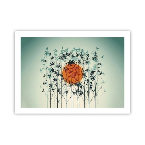 Plakat - Japansk sol - 70x50 cm