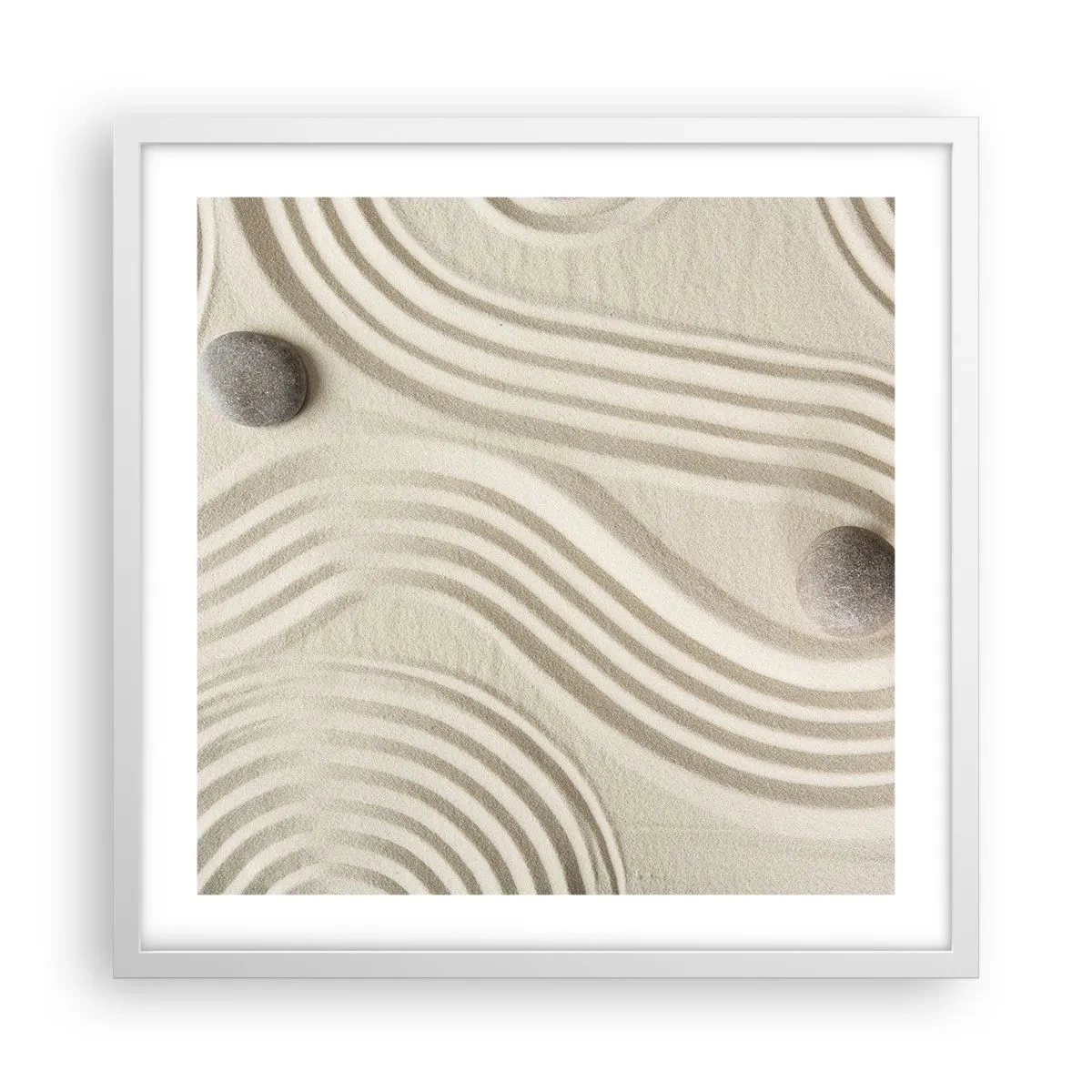 Plakat i hvid ramme - Et strejf af varme - 50x50 cm