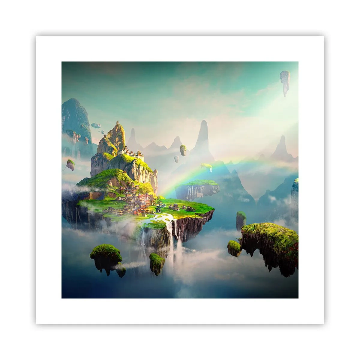 Plakat - Midden - lykkelige øer - 40x40 cm