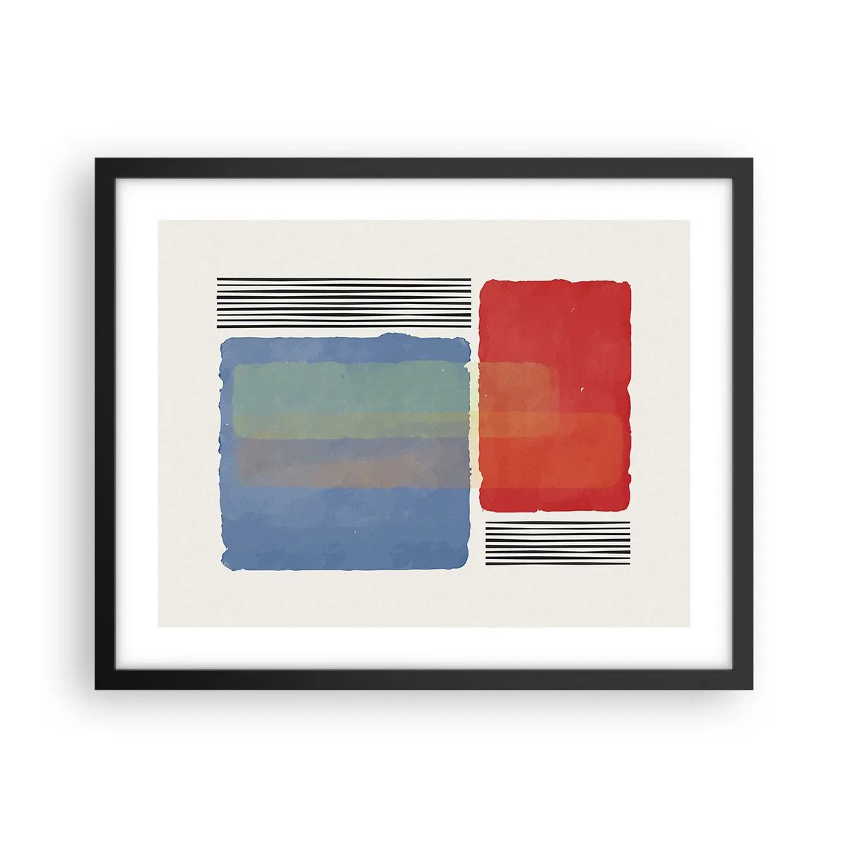 Plakat i sort ramme - Geometriens ånd og bogstav - 50x40 cm