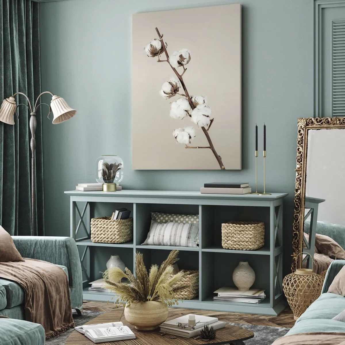 Lærredstryk - Billede på lærred - Ved kilden til blødhed - 65x120 cm