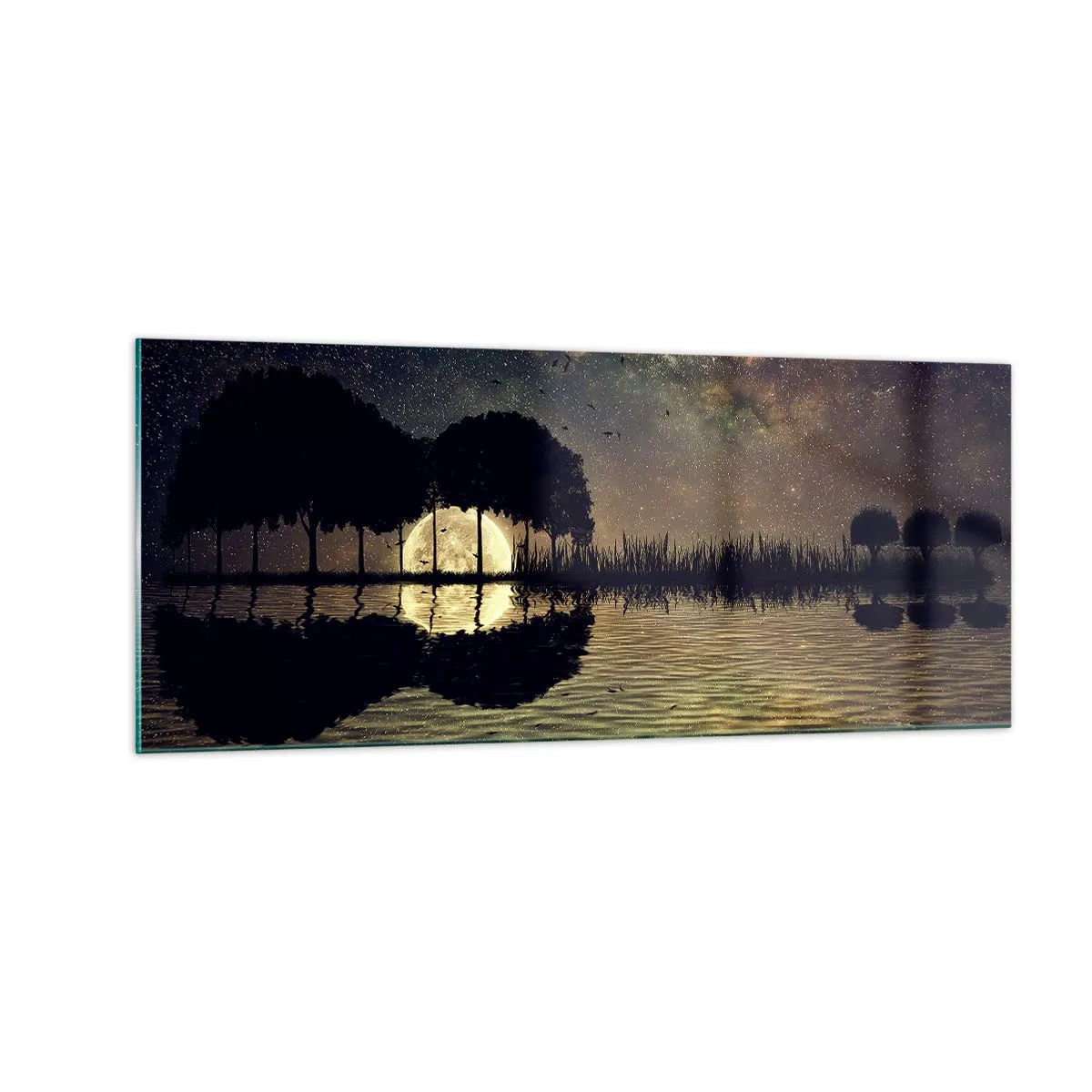 Billede på glas - En nat på kanten af verden - 100x40 cm