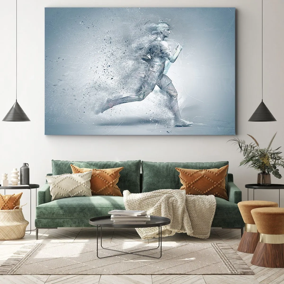 Lærredstryk - Billede på lærred - Krystalklar energi - 120x80 cm