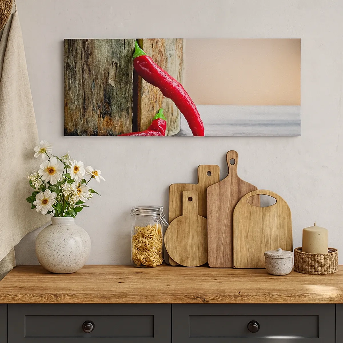 Lærredstryk - Billede på lærred - Red hot chili peppers - 30x30 cm