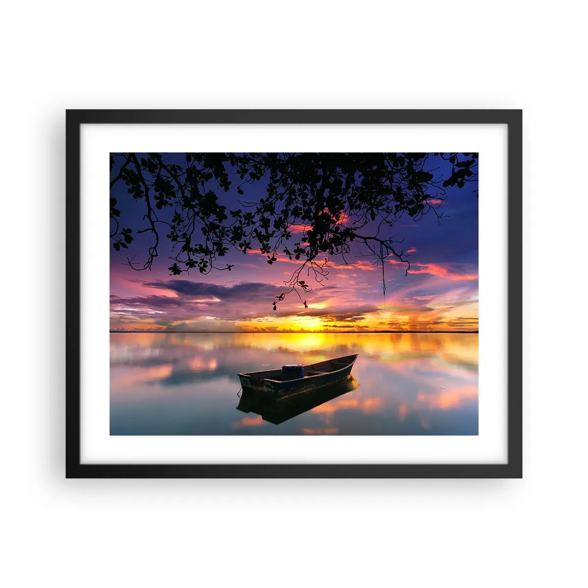 Plakat i sort ramme - "Det ser ud til, at du hænger midt på himlen..." - 50x40 cm