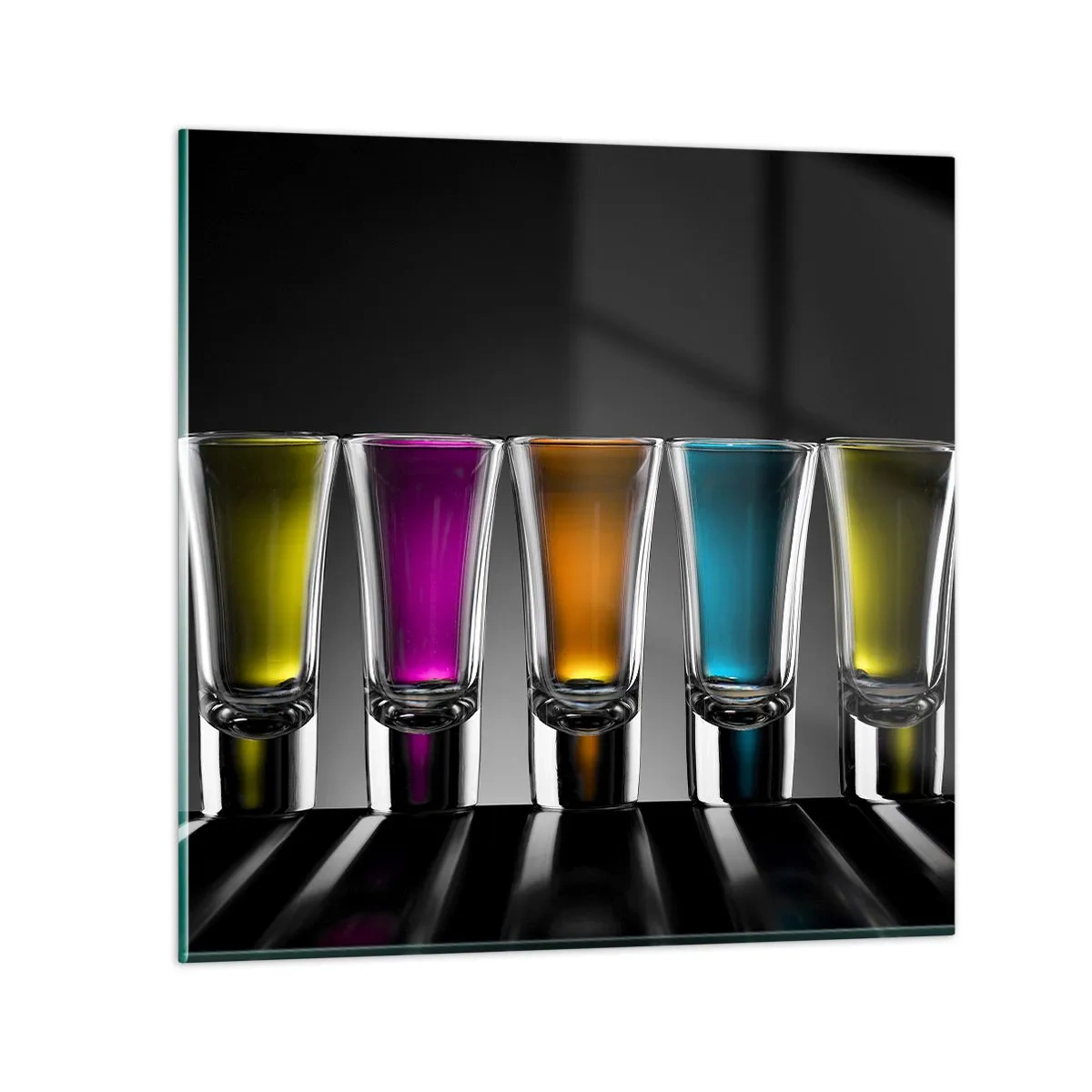 Billede på glas - Glædens farver - 30x30 cm