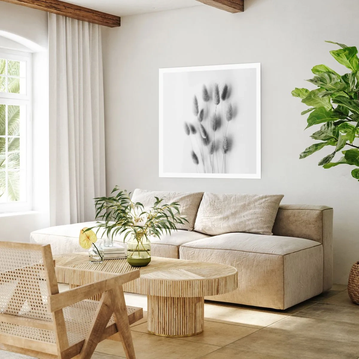 Plakat - Dens bløde græs - 60x60 cm
