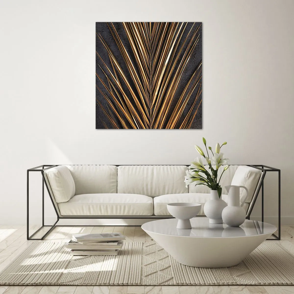 Billede på glas - Tropernes guld - 40x40 cm