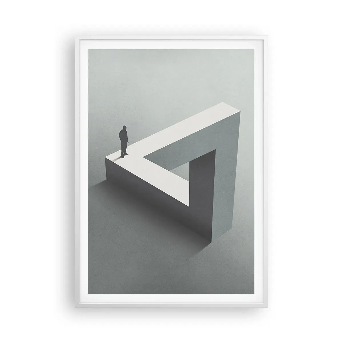 Plakat i hvid ramme - Og dog er det muligt - 70x100 cm