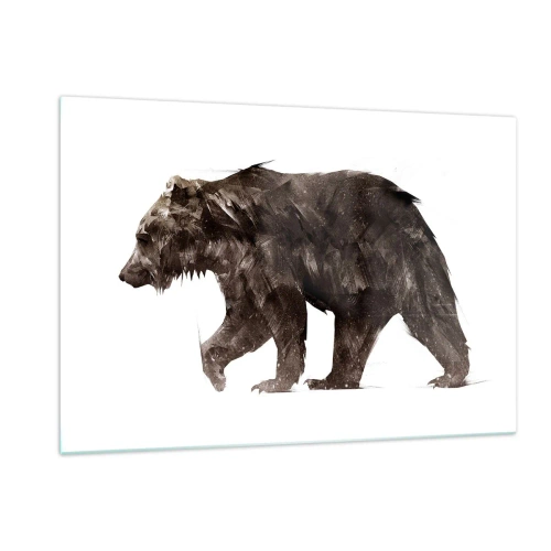 Billede på glas - Jeg går altid med ægte pels! - 120x80 cm