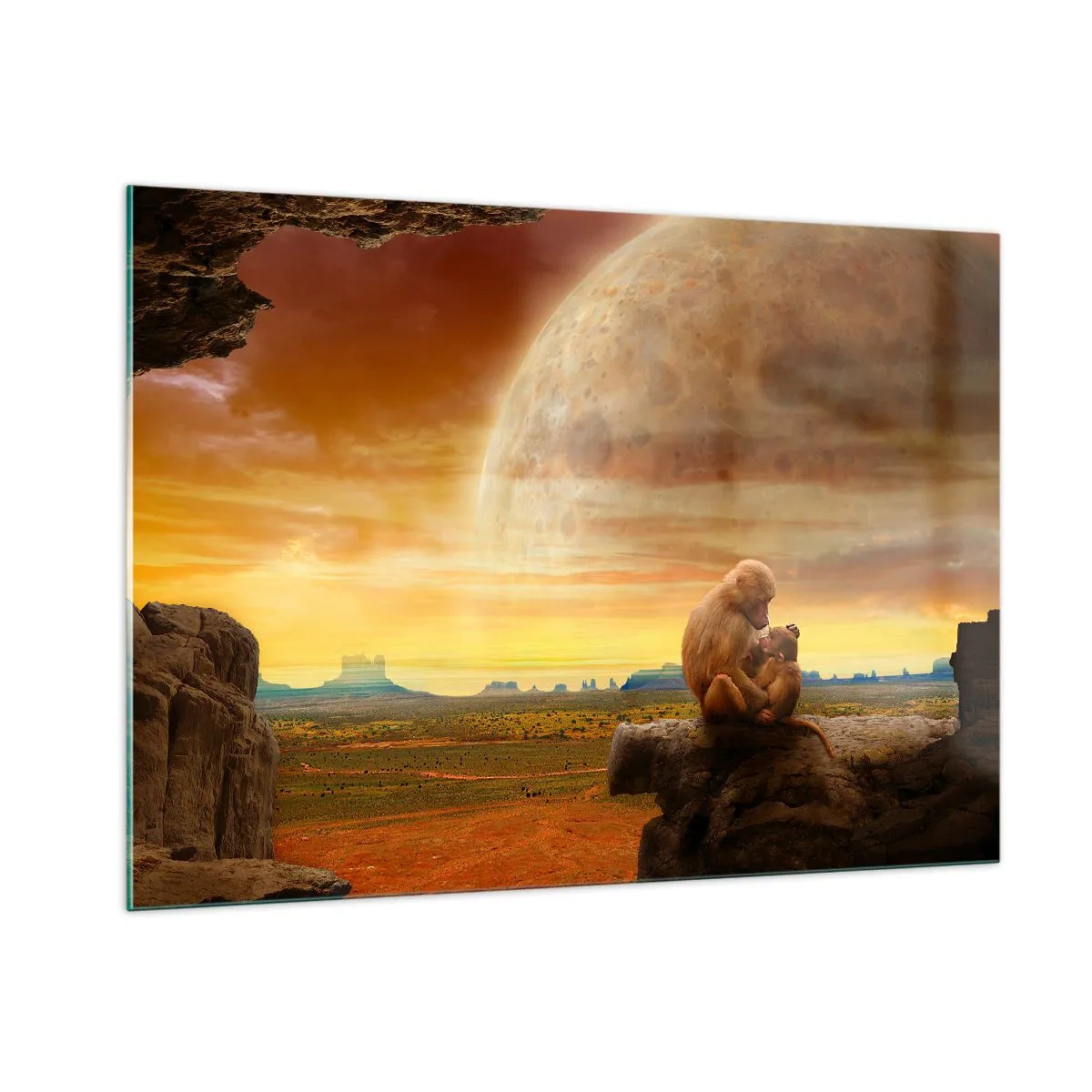 Billede på glas - Kærlighed overalt den samme - 100x70 cm