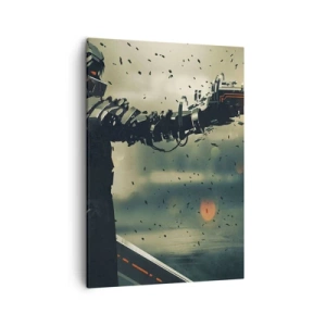 Lærredstryk - Billede på lærred - Dødeligt våben - din helt egen Terminator - 50x70 cm