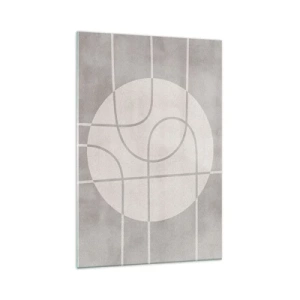 Billede på glas - Cirkulær og lige frem - 70x100 cm