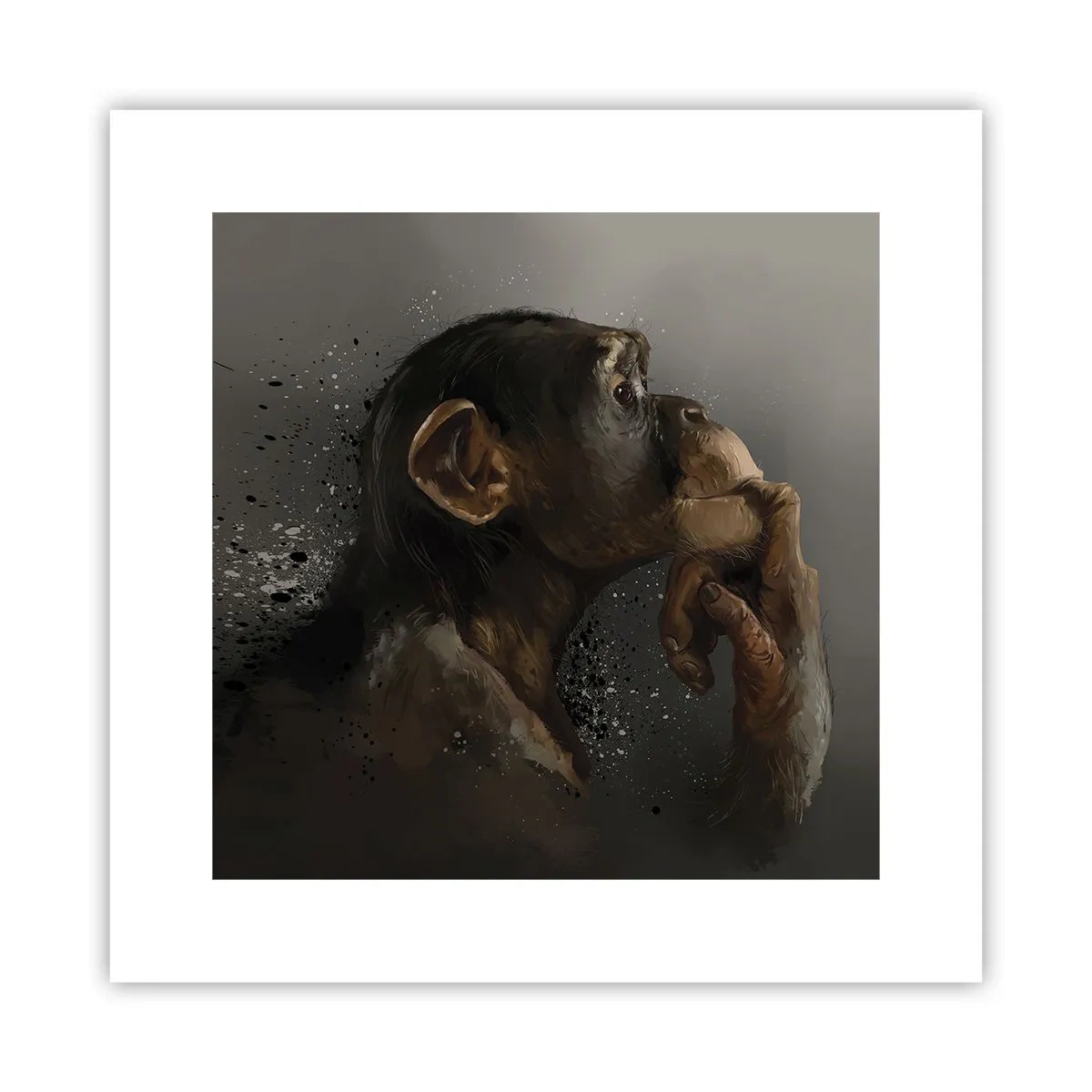 Plakat - Helt sikkert en tænker - 30x30 cm