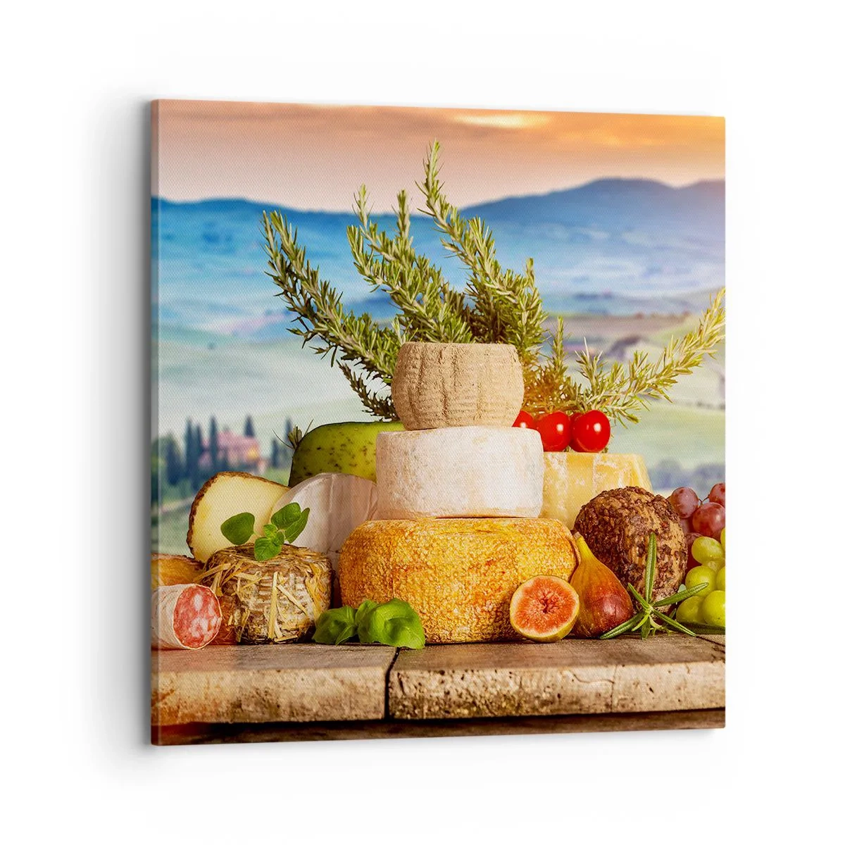 Lærredstryk - Billede på lærred - Italiensk livsglæde - 70x70 cm