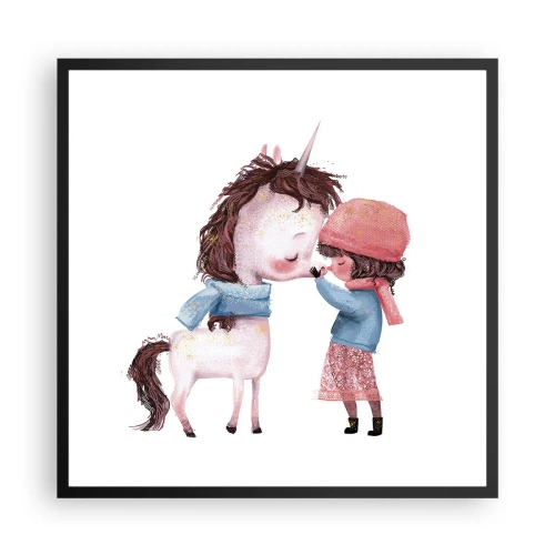 Plakat i sort ramme - En vinterhistorie - 60x60 cm