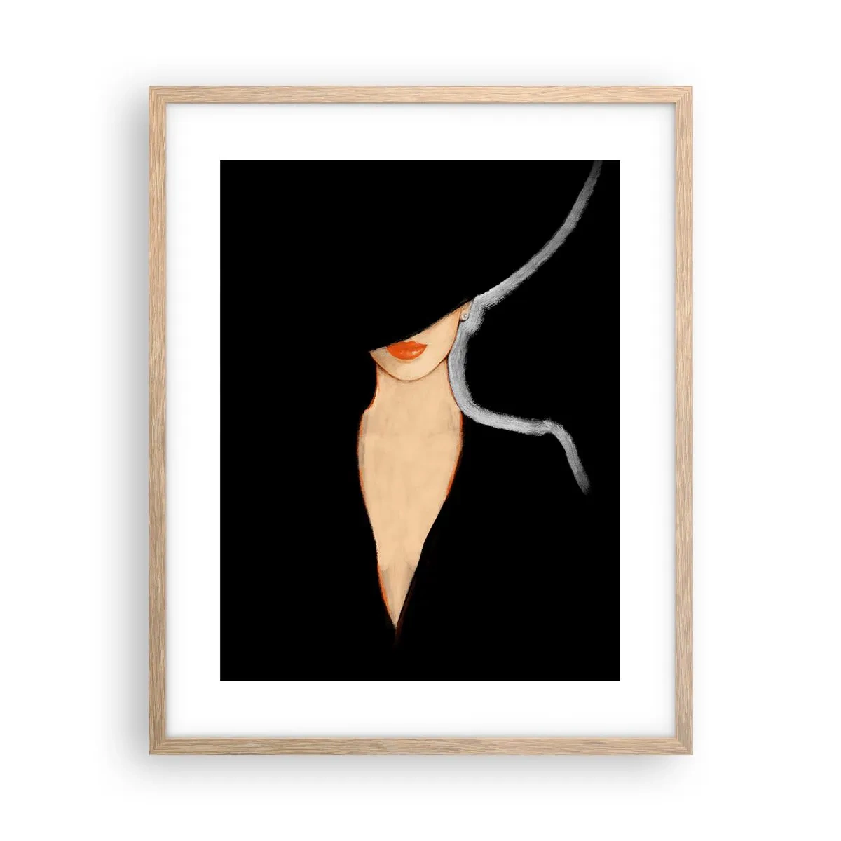 Plakat i ramme af lyst egetræ - Elegance og stil - 40x50 cm