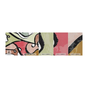 Prøve Fototapet Premium Canvas - Pirouetter blandt farver - Abstraktion, Stykke, Moderne - 100x30 cm