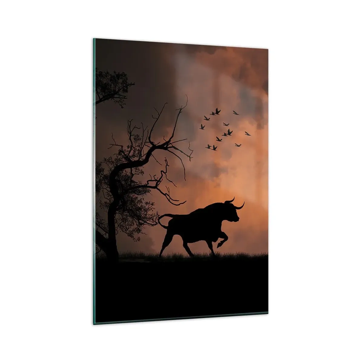 Billede på glas - Naturens dramatiske skuespil - 80x120 cm